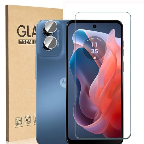 Verre trempé Moto G Play 2024 Pack 3+3 protection écran et objectif caméra