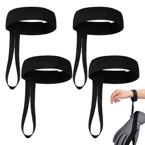 Correa para guantes de esquí - Correa elástica ajustable para la muñeca, soporte de invierno al aire libre, kit de accesorios de montañismo, organizador de equipo de deportes de nieve, accesorio