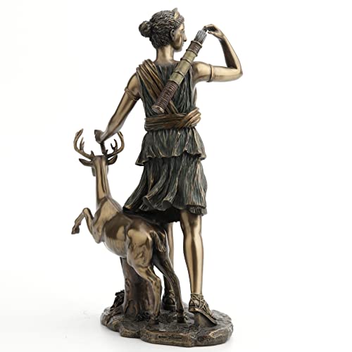 Estatua de Resina Veronese Diseño Diana Diosa Griega de la Caza 11 in miniatura 5