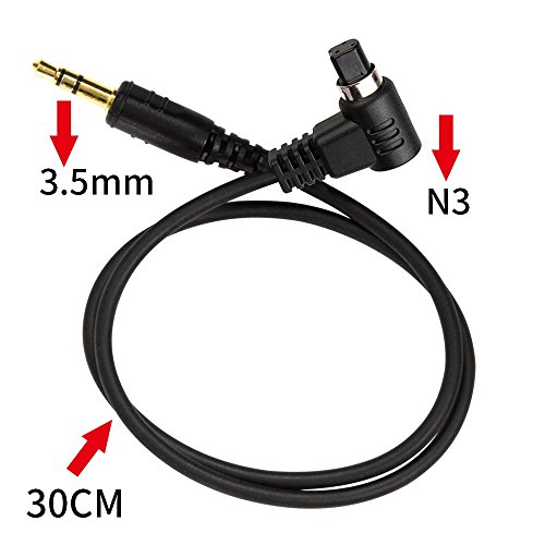Pixel 3.5mm-N3 Photographic Equipment Wireless Shutter Release Remote Control Connecting Cable N3
