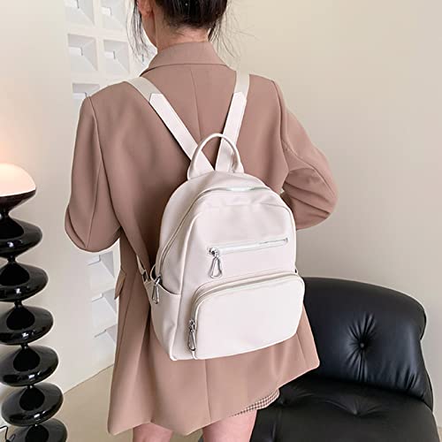 Mochila de piel sintética ligera con compartimentos escuela universidad 2