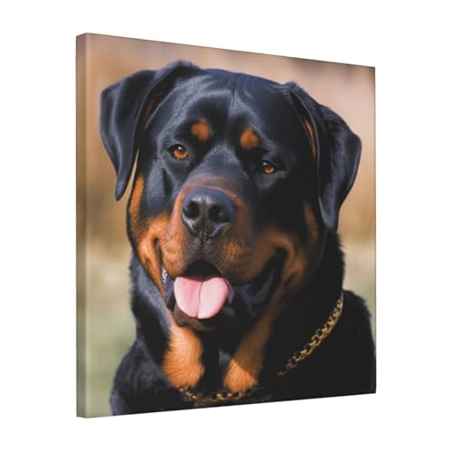 Tableau rottweiler moderne décoration murale salon et salle de bain