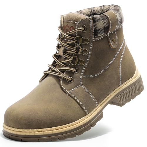 COTTIMO Womens Hiking Snow Winter Boots- Ladies Casual Outdoor Lightweight Ankle Boots Work Backpacking Lace up Fur Lined Walking Trekking Shoes