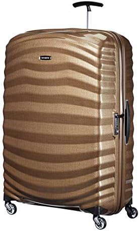 Samsonite Lite-Shock Spinner Check-in-Koffer, 81 cm | Sand, Hartschalenkoffer, 81H x 55W x 33D cm, 124 L, mit Curv-Material und stoßabsorbierender Schale
