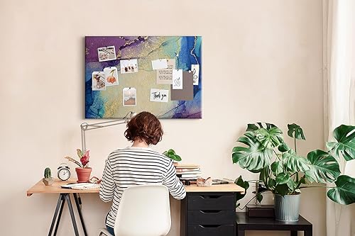 Planche horizontale liège naturel 100x70 tableau mural bureau maison école pour notes - 3