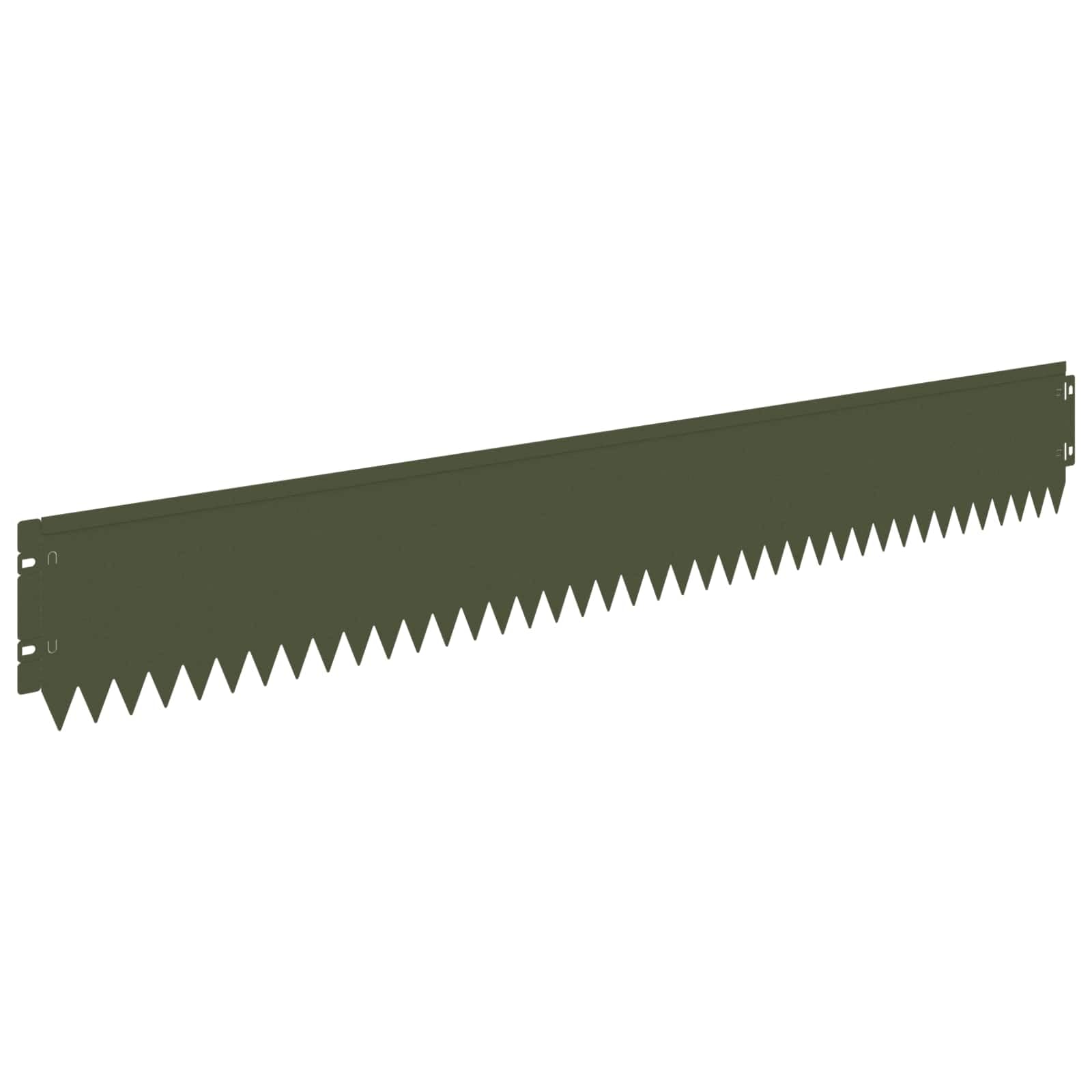 vidaXL Krawędź trawnika 30 szt. 103 x 15 cm stal oliwkowa zieleń