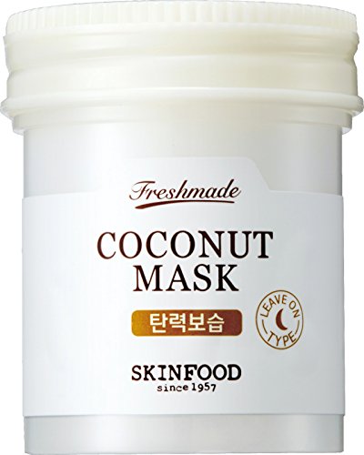 SKINFOOD Freshmade Coconut Mask 3.04 fl.oz. (90ml) - Coconut Milk Hydrating & Firming Facial Sleeping Mask, Hypoallergenic Gel type Leave-on Treatment for Smooth & Resilient Skin