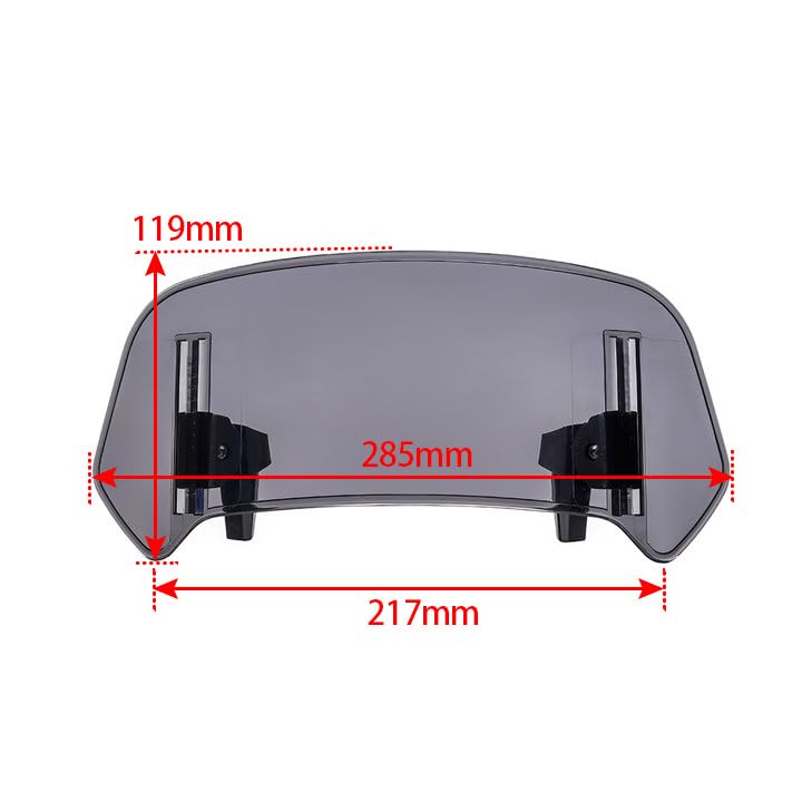 Motorrad Windschutzscheiben-Aufsatz 30x19cm - Verstellbarer Windabweiser Für Besseren Fahrkomfort