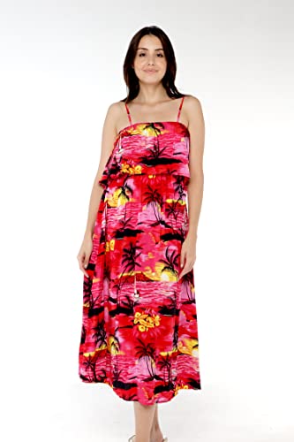 Image of Hawaii Hangover Family Matching Hawaiian Clothes, Sunset Red | Family matching Hawaiian outfits, Sunset Red, lightweight rayon, machine washable, tropical floral print, luaus, cruises
