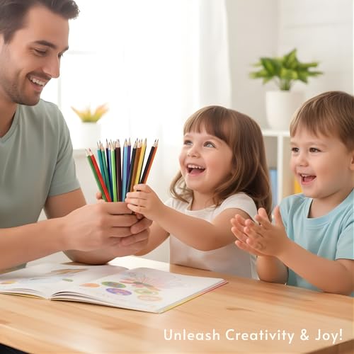 Image of Crackles 12 Vibrant Shades Soft Color Pencils Round Box | Smooth Color Application | Non-Toxic, Smooth & Break-Resistant Colouring Pencils | For School Projects, Art & Craft, Sketching and Drawing
