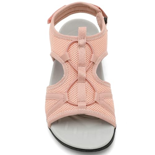 Image of UBFEN Womens Hiking Sandals Comfortable Walking Sandals Summer Sport Breathable Arch Support