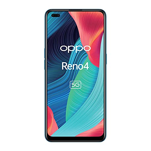 OPPO Reno4 Pro 5G - Telefono Smartphone, 12 GB, 256 GB, Snapdragon 765G, 6,55, 4000 mAh, fotocamera 48MP, senza SIM, Android 10, Dual SIM, colore Blu