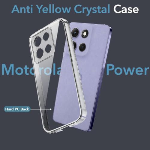 Image of DIZORO Compatible with Motorola Moto G86 Power 5G Back Cover Case Clear,[ Anti Yellow ][Military Grade Protection] Hard PC Back Cover Transparent