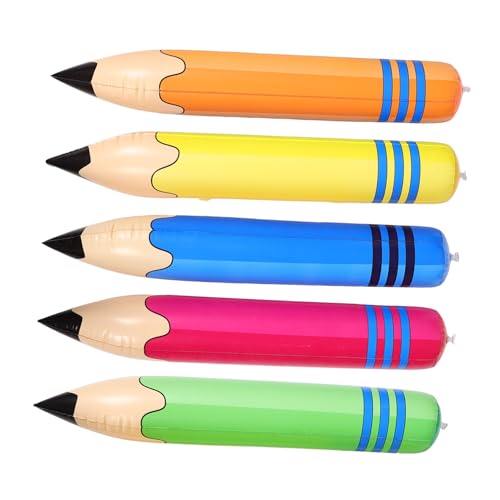 Toyvian 5 Piezas Juguete Inflable Del Lápiz Globo De Lápiz Gigante Globo De Lápiz Crayones Inflables Decoraciones De Lápiz Decoración Inflable De Polivinilo