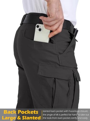 MANSDOUR Men's Cotton Hiking Tactical Pants Lightweight Stretch Military Combat Cargo Work Pants2