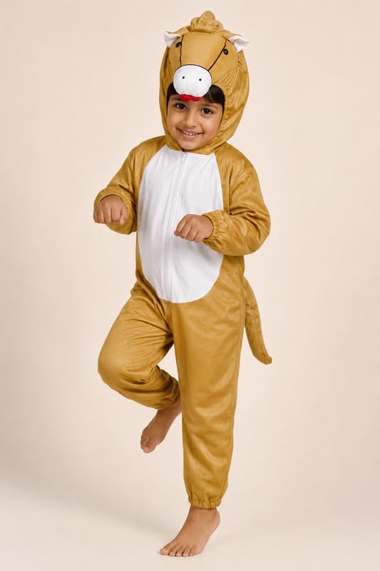 Image of Animal Costume for Kids | Plush Fancy Dress Costume for Boys & Girls |School Fancy Dress, Annual Day, Jungle Theme, Role Play, Halloween & Birthday Party