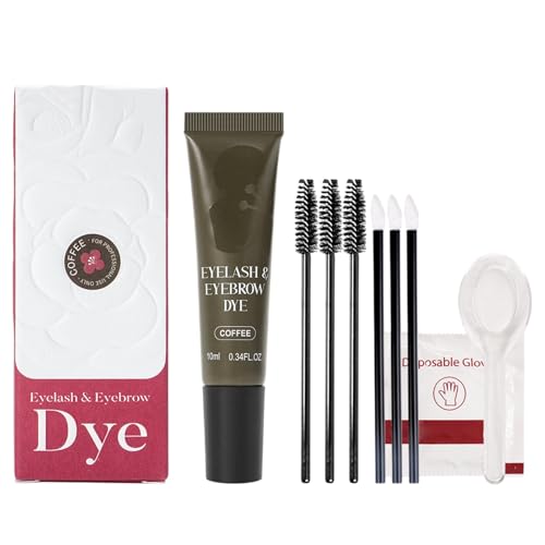 Ensemble de teinture pour sourcils anti-bavures, routine beauté noir/café/marron, compact et facile à voyager/résultat durable pour la maison, les rendez-vous, les voyages, l'hôtel, les réunions de