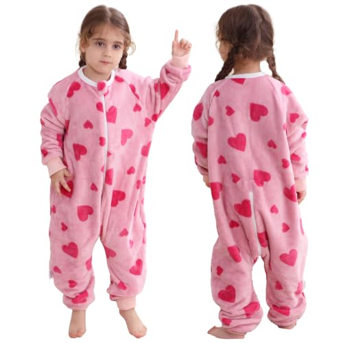 Image of MICHLEY Baby Sleeping Bag Sack Flannel Wearable Blankets Pajamas 1-6Years | Flannel,Unisex Pajamas, Long Sleeve,Zipper, For Autumn Winter,Suitable Girls And Boys,Warm & Breathable