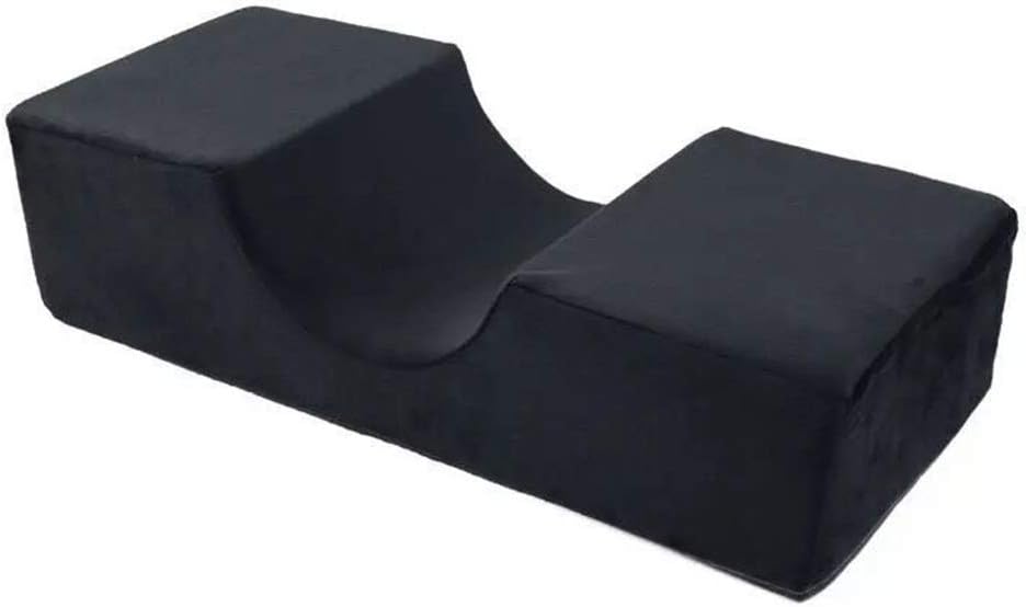 Doro88 Eyelash Extension Ergonomic Curve Pillows Memory Foam Support Salon Neck Pillow Eyelash Beauty Makeup Pillow Cushion Sleeping Neck Rest Headrest for Salon Home (Black)