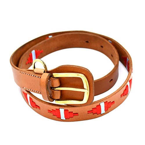 Polo Belt Hand-Stitched leather Brown belt 38" BLT-013