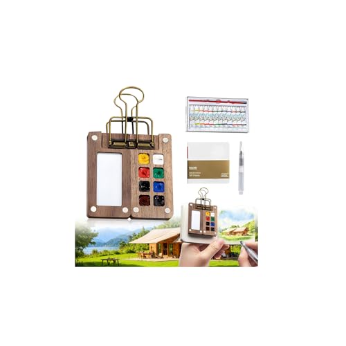 Mini Watercolor Travel Paint Set with 24 Colors