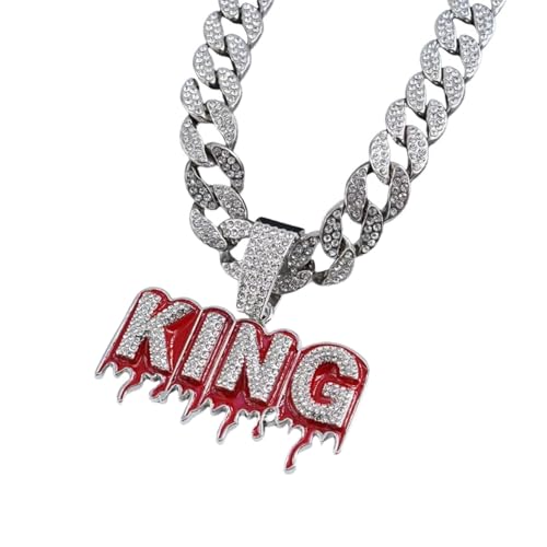 Chaîne cubaine collier hip-hop audacieux avec sa breloque couronne
