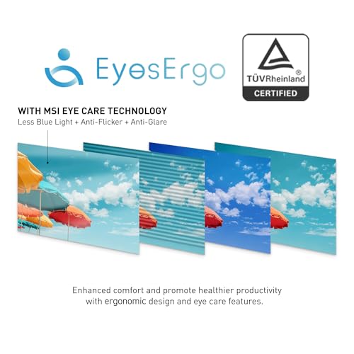 Image of msi PRO MP275 E2 27-inch IPS 1920 x 1080 (FHD) Gaming Office Monitor, 120Hz, Free-Synch, HDMI, DisplayPort, VGA Port, VESA Mountable, Tilt, Speaker, 4-Side Slim Bezel 1ms, Black