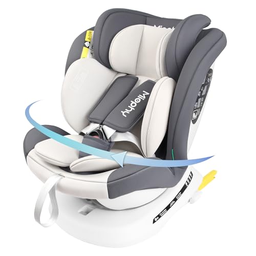 Miophy I-size Seggiolino Auto Isofix Girevole a 360°Gruppo 0+1/2/3, dalla nascita ai 12 anni, 40-150 cm