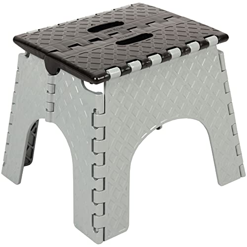 Bestlivings Tabouret pliant en plastique - Charge maximale : 80 kg - Dimensions : 32,5 x 28 x 26,5 cm - Tabouret de salle de bain pliable avec poignée de transport