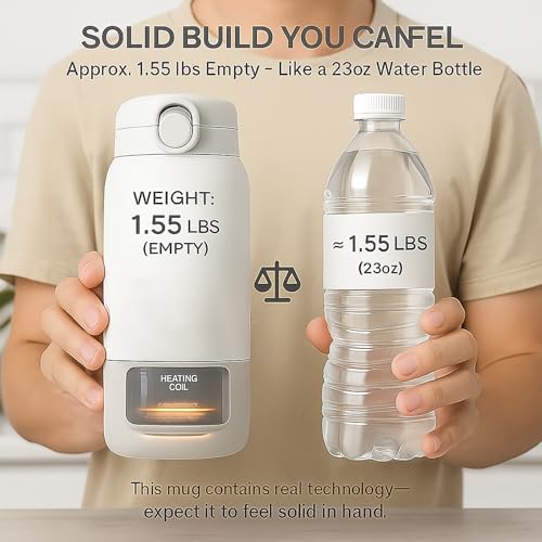 Taza de café eléctrica recargable 17 Oz con control de temperatura miniatura 5