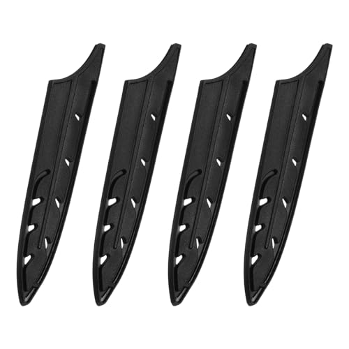 QUARKZMAN 4pz Copri Coltello Manicotti Protezioni Bordo Lama per Coltello Multiuso da 5 Proteggi Bordo Lama Fodero Universale per Coltello da Cucina, Nero
