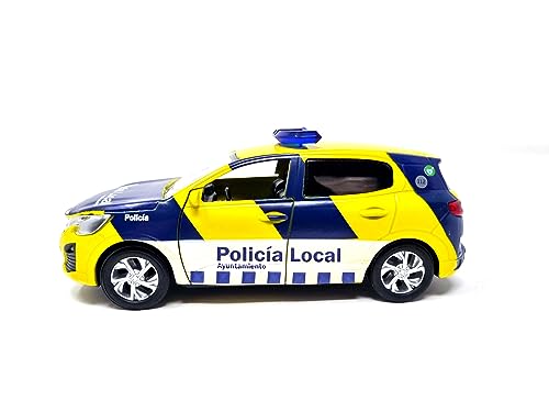 PLAYJOCS GT-8171 Carro polícia local brinquedo metálico para crianças e colecionadores.