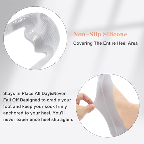 No Show Socks Women for Flats 8 Pairs Non Slip Ultra Low Cut Liner Summer Invisible Fit Shoe Size 5-7.5,Hidden Thin Socks4