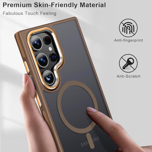 Image of MALEWOLF Magnetic Case for Samsung Galaxy S22 Ultra, Slim Matte Cover