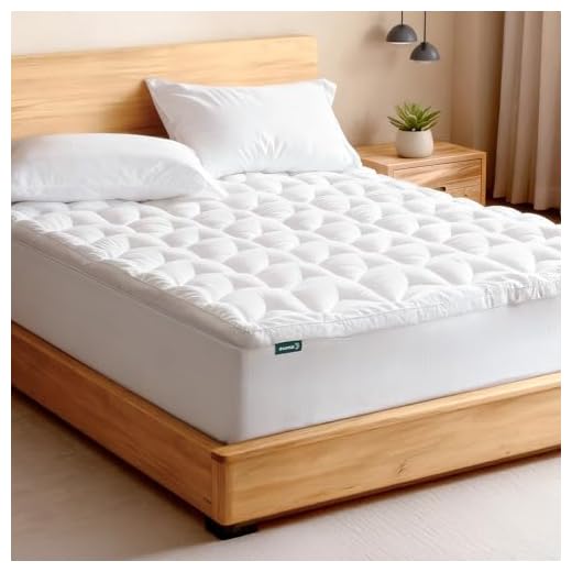 Dreamlab Cubre Colchón de Microfibra| Extra Relleno de Microfibras recubiertas en Gel | Hipoalergénico, Certificado Oekotex-100 | Tamaño Matrimonial (135cm x 190cm)