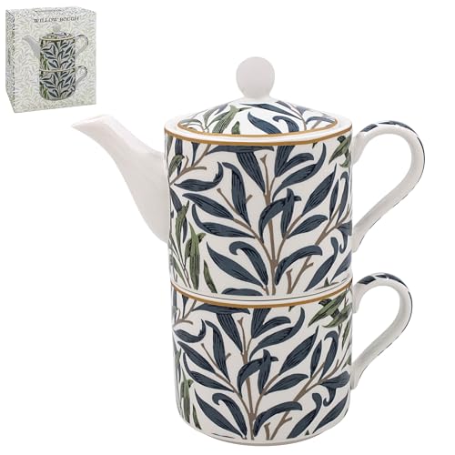 Lesser & Pavey Willow Bough Coffret cadeau avec théière en céramique 1 tasse et théière pour 1...