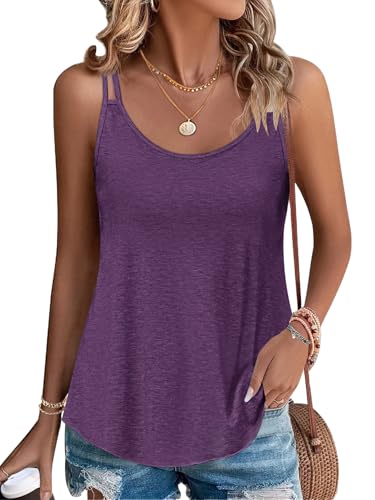PLOKNRD Damen Tank Top Sommer Spaghetti Oberteile Ärmellose...