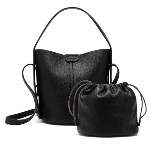 Women's Top Handle Satchel Handbag, Elegant Tote Purse with Detachable Shoulder Strap for Crossbody Wear