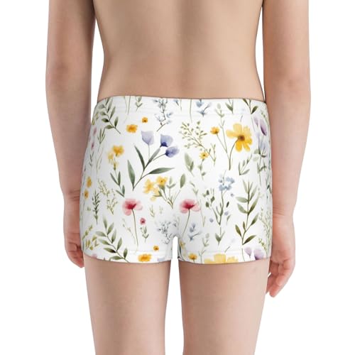 Boys' Cotton Boxer Brief Soft Underwear-Watercolor Floral3