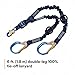 3M DBI-SALA SHOCKWAVE Force2 1246032 Shock Absorbing Lanyard, Snap Hook One End, Alum Rebar 25