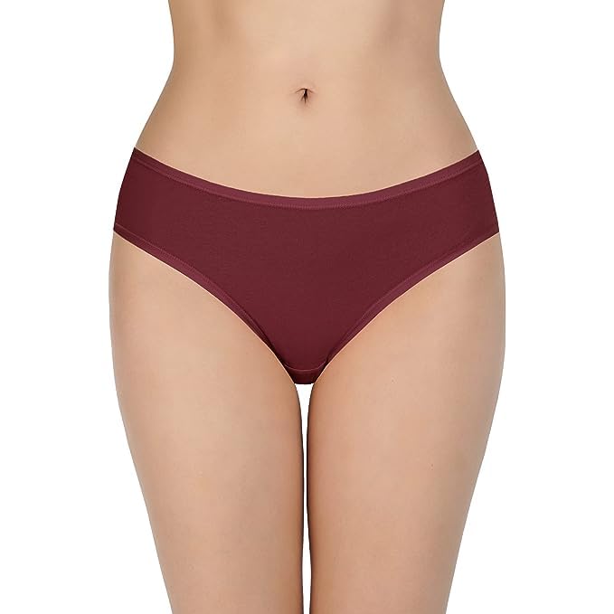 Image of LOURYN KOULYN Solid Low Rise Cotton Bikini Panty Pack(Pack of 3)