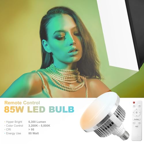 Julius Studio [2-Pack] 85W LED Softbox Lighting Kit, 20 x 28 inch (W x H) Soft Box with Remote Control, Hyper 6300 Lumen Brightness, 3200K–5500K Color Control, Soft Light Diffuser Modifier, JSAG489 - Thumbnail 2