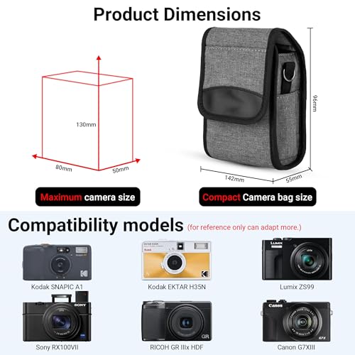 Funda para cámara digital compacta con correa y cinturón miniatura 3