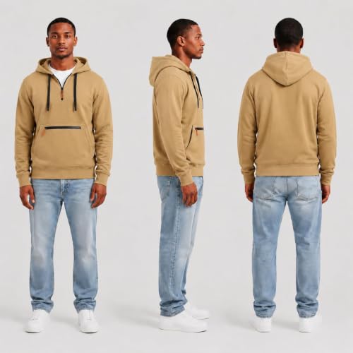 Zip Tactical Hoodie Mens Big and Tall Fleece Outdoor Hooded Sweatshirt - image 5