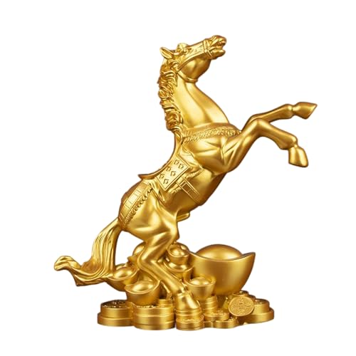 馬の置物 昇運金馬 馬干支 午馬置物 飛躍や成長や発展や 幸運 運気と 金運アップ 十二干支飾り 風水インテリア 開店 玄関 縁起物 プレゼント上司に贈り物 (大きいサイズ)