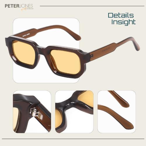 Image of Peter Jones Unisex Broad Frame Square UV /UB Protected Sunglasses (3887)