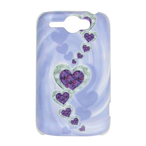 Ruilogod IMD Purple Heart en plastique dur Cas Couverture Protecteur pour HTC Wildfire G8