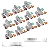 winterrock 102PCS 2 Pin Deutsch Connector Kit, 12 Sets DT04-2P DT06-2S Waterproof...
