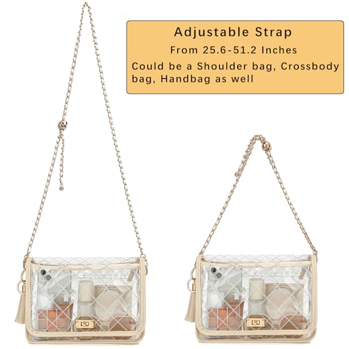 YGR Clear Bag for Women Stadium Events, Small Crossbody Purse for Concerts, Sports4