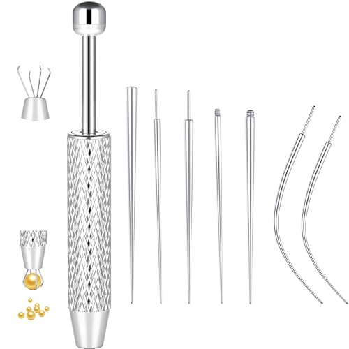 Piercing Taper Ball Grabber Tool for Changing Jewelry -Flat Back Earrings Applicator Tool,Body Piercing Kit for Ear Nose Lip